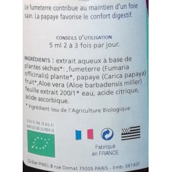 Fumeterre,  papaye et Aloé Véra du laboratoire Alg'Breizh en vente à Shanti Breizh à Trégunc en Bretagne