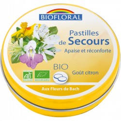 Biofloral, Pastilles secours Fleurs de Bach bio, en vente à Shanti Breizh, Trégunc, Bretagne, Finistère