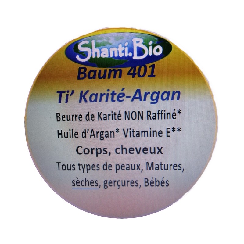 Shanti Bio, 401 Baum'Ti Karité-Argan Offre Duo 2 x 50ml